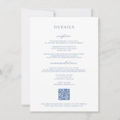 French Blue Wedding Details Card Einladung (Vorderseite)