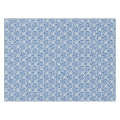 French Blue White Floral Pattern Botanical Chic Tischdecke (Vorderseite (Horizontal))