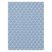 French Blue White Floral Pattern Botanical Chic Tischdecke (Vorderseite)