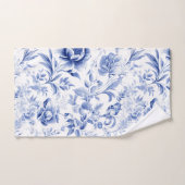 French Blue White Floral Toile Muster Geschenk Badhandtuch Set (Handtuch)