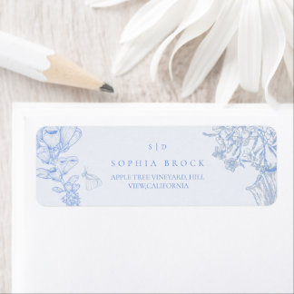 French Blue White Floral Wedding
