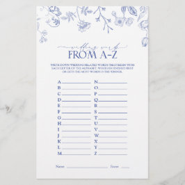 French Blue & White Viktorianisch Brautparty Game