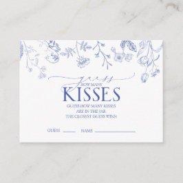 French Blue & White Viktorianisch Brautparty Game Begleitkarte