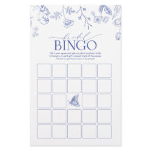 French Blue & White Viktorianisch Bridal Bingo Gam