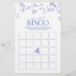 French Blue & White Viktorianisch Bridal Bingo Gam