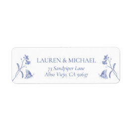 French Blue White Viktorianisch Dusche Rücksendead