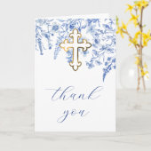 French Blue Wildflowers Religious Thank You Karte (Gelbe Blume)
