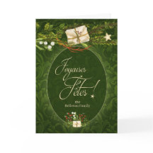 French Bonnes Vacances Retro Weihnachten