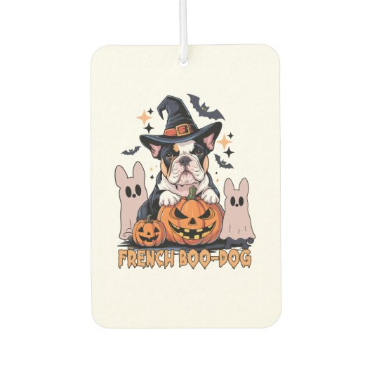 French Boo Dog Cute Frenchie Halloween Ghost Dog T Autolufterfrischer (Vorderseite)