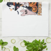 French Boo Dog Cute Frenchie Halloween Ghost Dog T Geschirrtuch (Gefaltet)