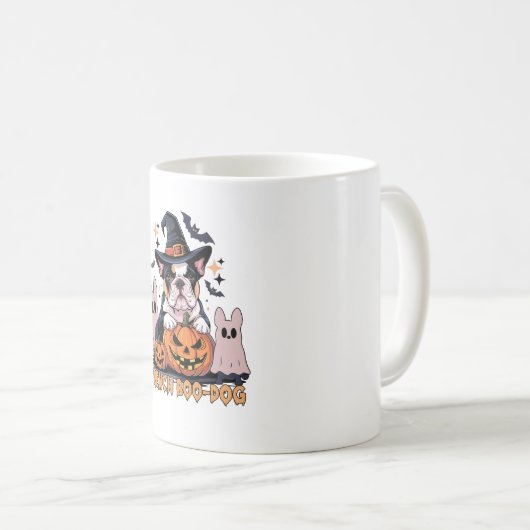 French Boo Dog Cute Frenchie Halloween Ghost Dog T Kaffeetasse (VorderseiteRechts)