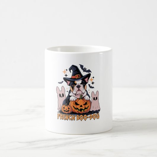 French Boo Dog Cute Frenchie Halloween Ghost Dog T Kaffeetasse (Mittel)