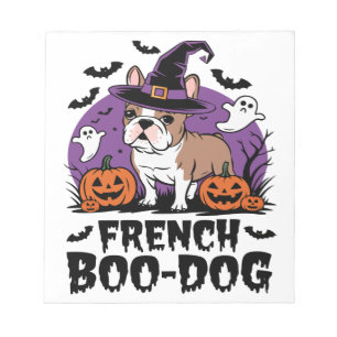 French Boo Hund � der gruseligste Welpe Notizblock