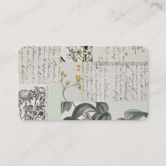French Botanical Calling Cards Visitenkarte (Vorderseite)