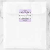 French Bow n Dots, Girl Baby Shower Sticker Siegel (Tasche)