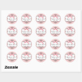 French Bow n Dots, Girl Baby Shower Sticker Siegel (Blatt)