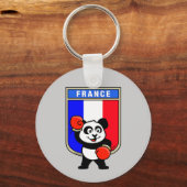 French Boxing Panda Schlüsselanhänger (Vorderseite)
