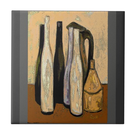 French Brown Jugs Abstrakt Fliese (Vorderseite)