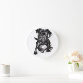 French Bull Dog Clock Runde Wanduhr (Zuhause)