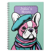 French Bull Dog Frenchie Künstlerischer Pop Art Notizblock (Vorderseite)
