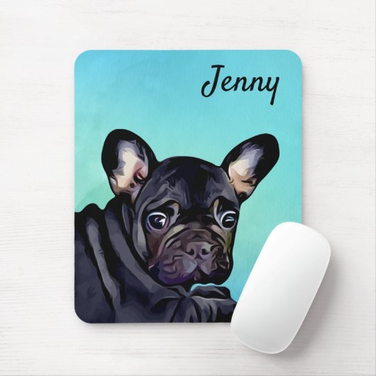 French Bull Dog Mouse Pad Custom Mousepad (Mit Mouse)