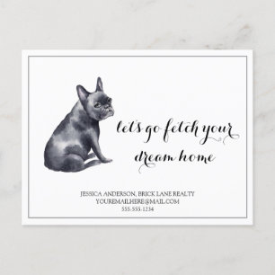 French Bull Dog Real Anwesen Kaufen Marketing Postkarte