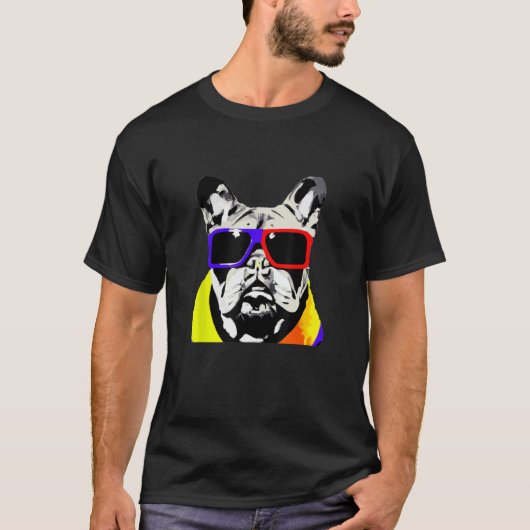French Bull Dog Sonnenbrille Fun Niedlich Classic  T-Shirt (Vorderseite)