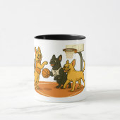 French Bull Dogs playing basketball. Tasse (Zentrum)