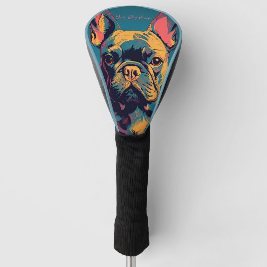French Bulldog 004 - Bruno Pokopen Golf Headcover (Vorderseite)