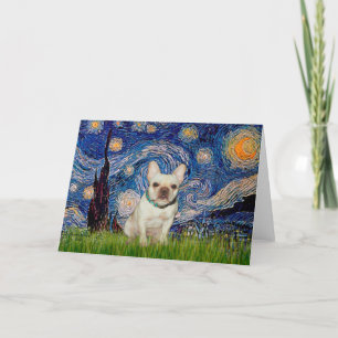 French Bulldog 1 - Starry Night Karte