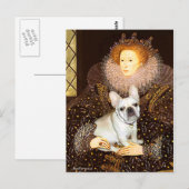 French Bulldog 3 - Queen Postkarte (Vorne/Hinten)