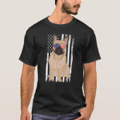 French Bulldog American Flag Patriot Bulldog 4O T-Shirt (Vorderseite)