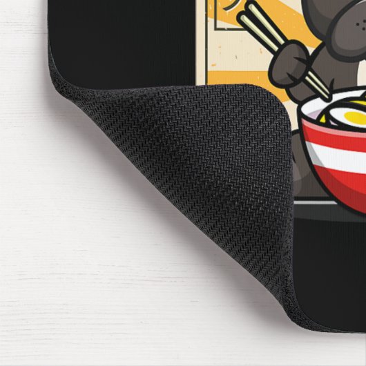 French Bulldog Anime Eating Noodle Mousepad (Ecke)
