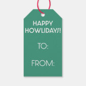 French Bulldog & Antlers "Here to Sleigh" Geschenk Geschenkanhänger (Rückseite)