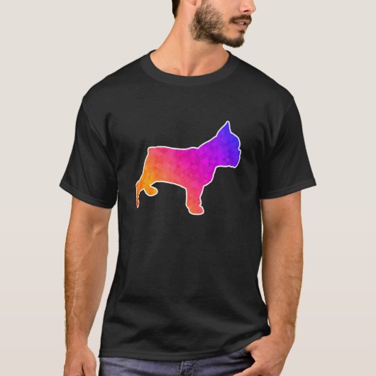 French Bulldog Ar Low Poly T-Shirt (Vorderseite)