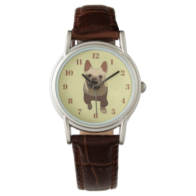French Bulldog Armbanduhr (Vorderseite)