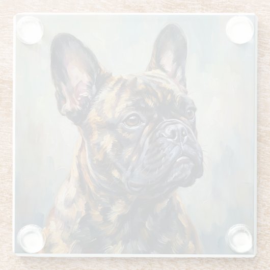 French Bulldog Art Coasters Glasuntersetzer (Rückseite)