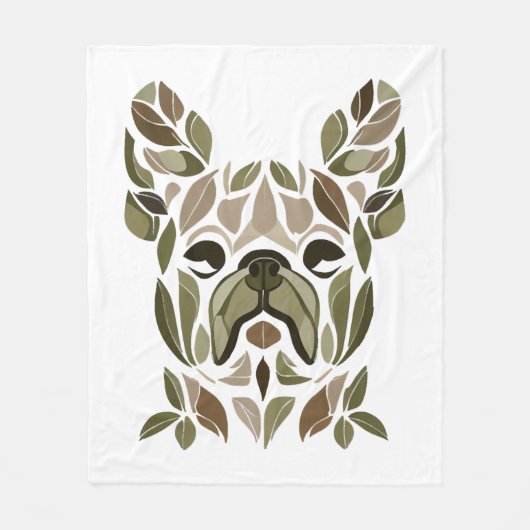 French Bulldog Art Fleecedecke (Vorderseite)