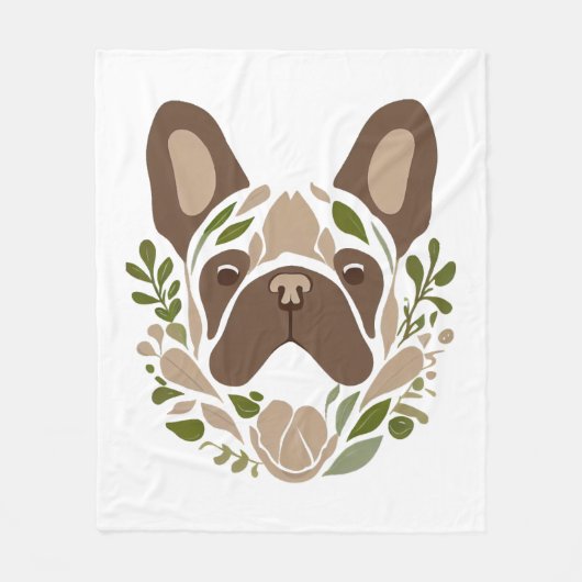 French Bulldog Art Fleecedecke (Vorderseite)