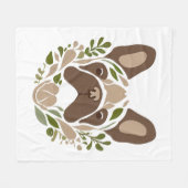 French Bulldog Art Fleecedecke (Vorderseite (Horizontal))