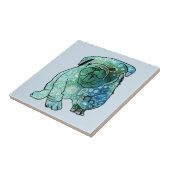 French Bulldog Art Mandala Keramik Foto Tile Fliese (Seite)