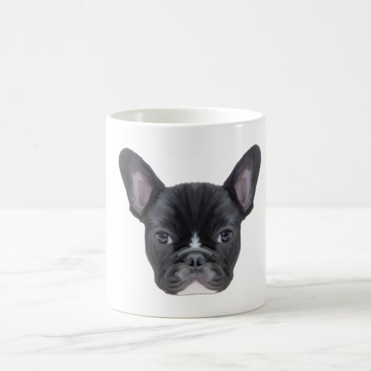 French Bulldog Art Portrait Kaffeetasse (Mittel)