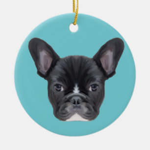 French Bulldog Art Portrait Keramikornament