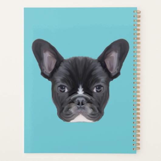 French Bulldog Art Portrait Planer (Rückseite)