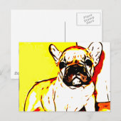 French Bulldog Art Postkarte (Vorne/Hinten)