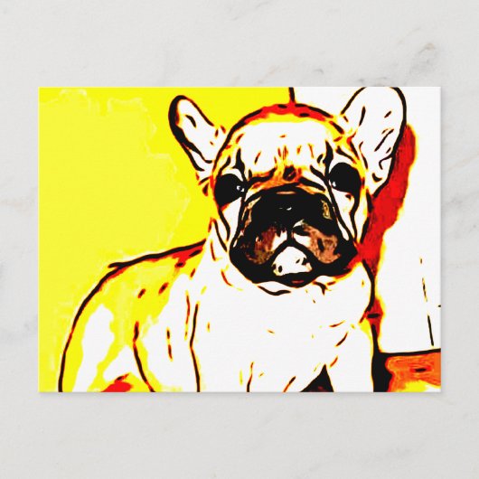 French Bulldog Art Postkarte (Vorderseite)