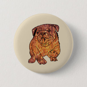 French Bulldog Art Round Abzeichen Button