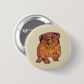 French Bulldog Art Round Abzeichen Button (Vorne & Hinten)