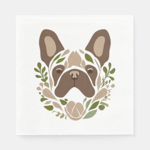French Bulldog Art Serviette