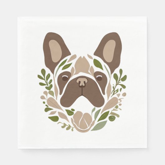 French Bulldog Art Serviette (Vorderseite)
